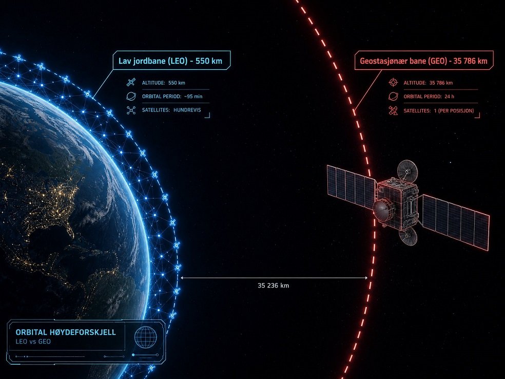 Hva er egentlig forskjellen på Starlink og gamle satellittsystemer som Tooway