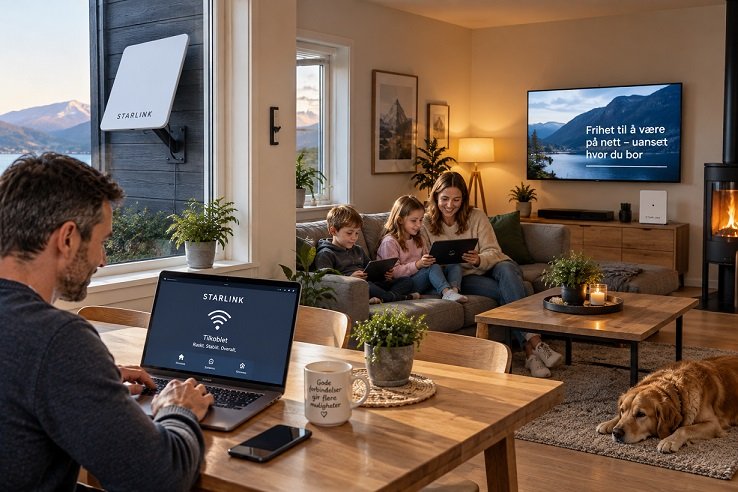 Satellitt internett - Satellittbredbånd fra skyene